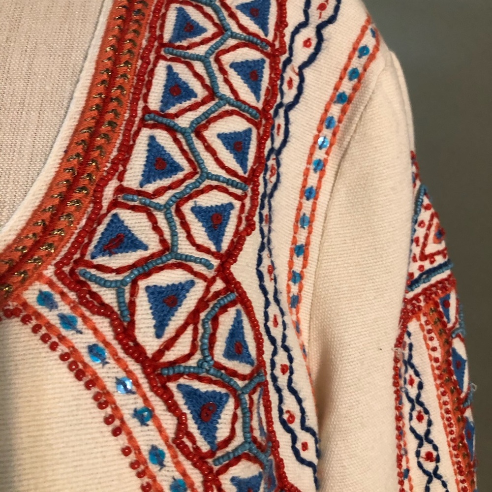 Lucky Brand Embroidered/Beaded Jacket